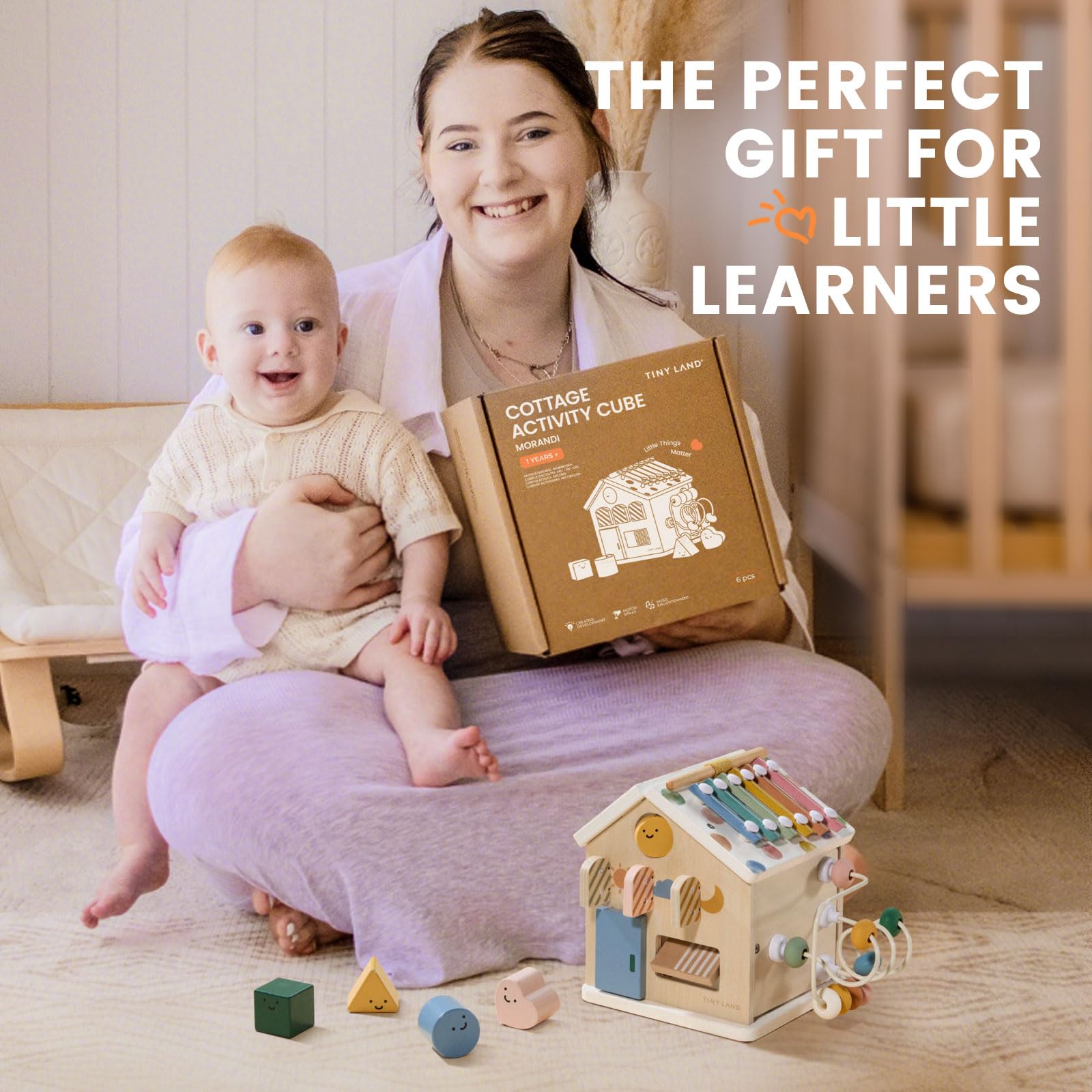 Tiny Land lightweight cube designed for portable, on-the-go play sessions.