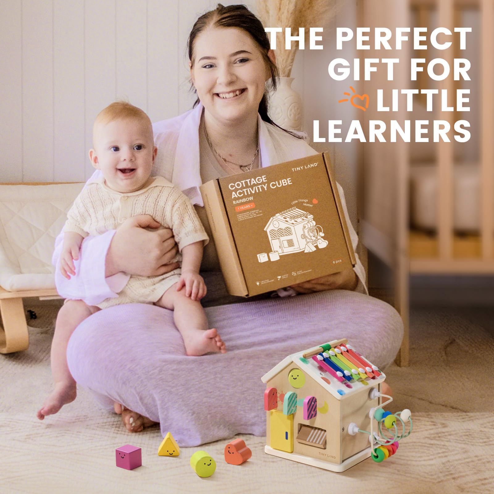 Tiny Land 9-in-1 cube storage keeps blocks tidy.