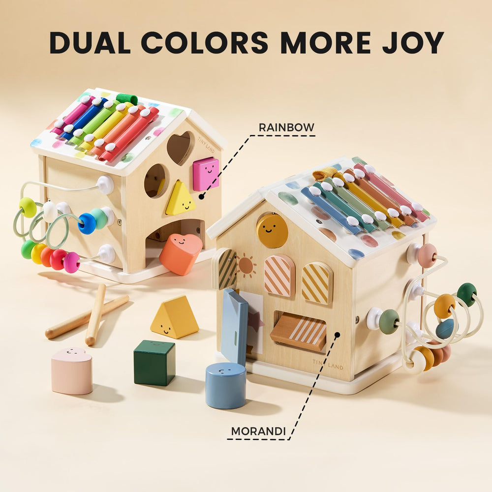 Tiny Land 9-in-1 cube travel-ready design for on-the-go fun.