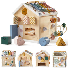 Tiny Land 9-in-1 cube with xylophone for early musical play and motor skills.