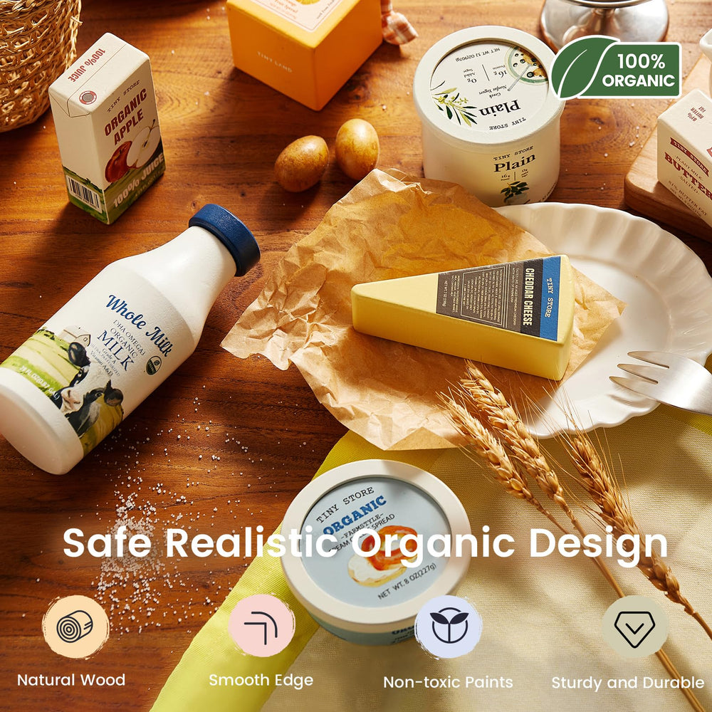 Tiny Land butter spread—wooden accessory ideal for open-ended kitchen pretend.