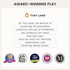 Tiny Land baby toy gift kit with caregiver guide for milestones