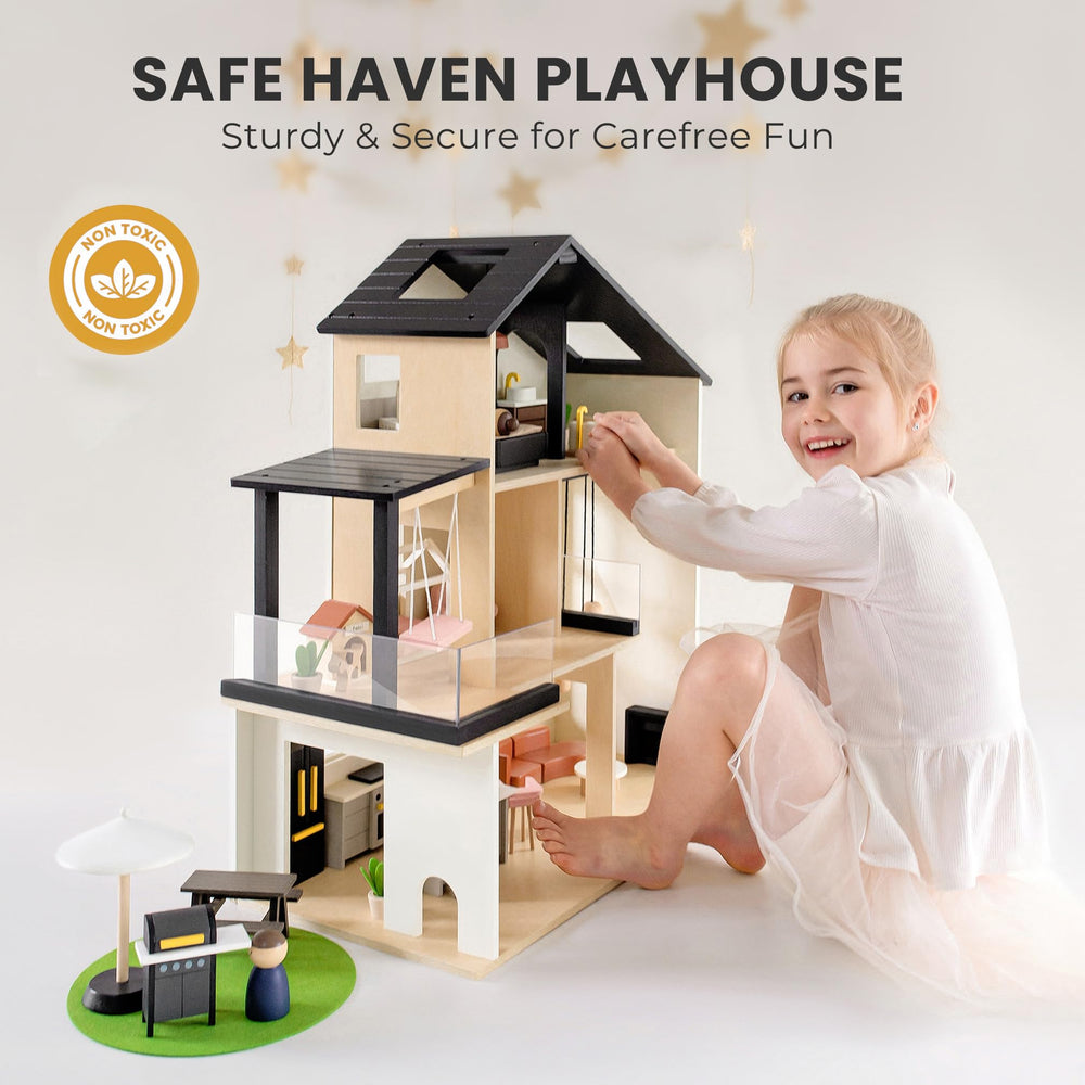 Tiny Land Doll House parents room highlighting family routines and role play