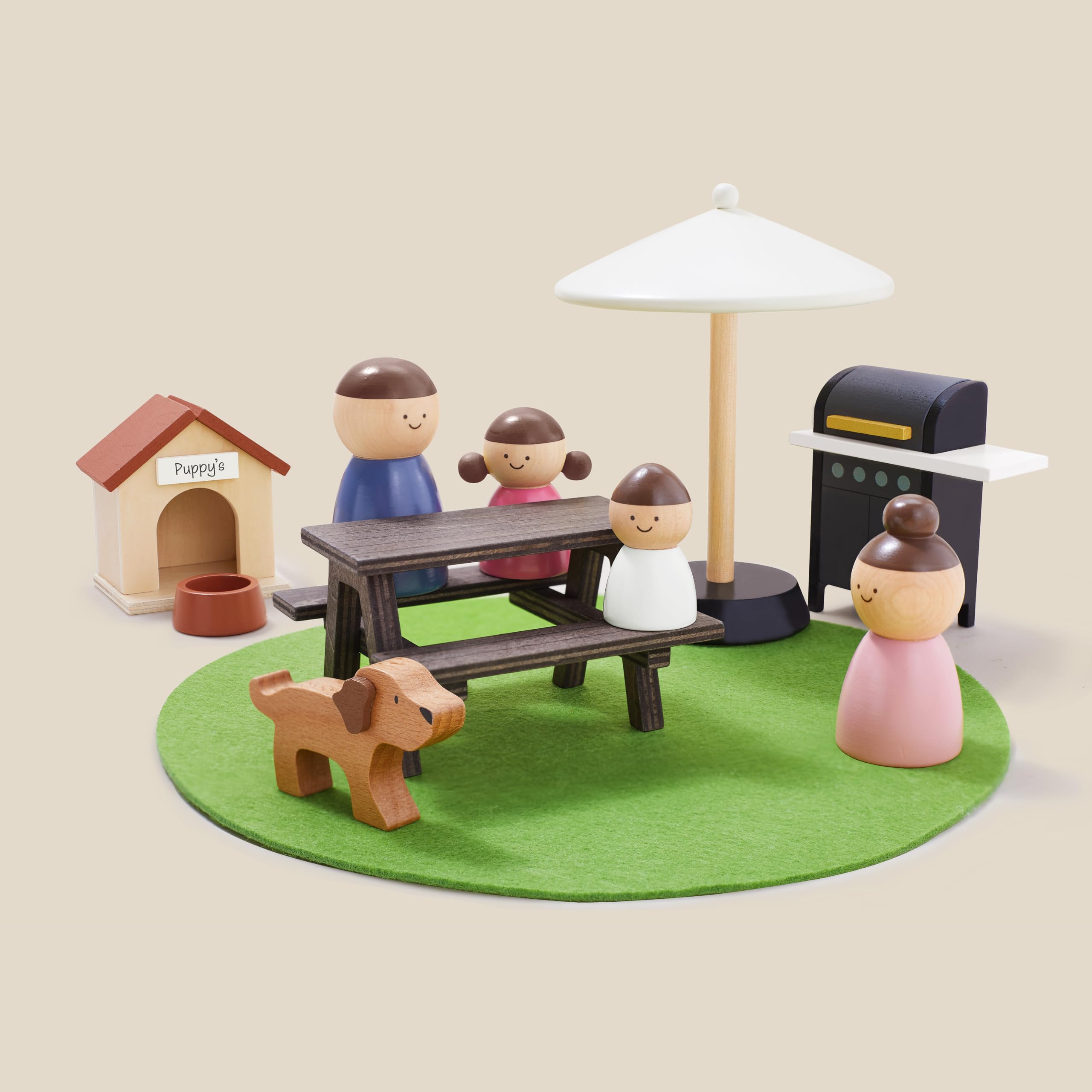 Tiny Land Doll House puppy space with pet door fosters empathy in stories