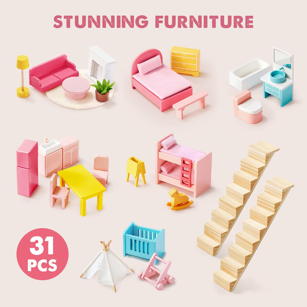 Tiny Land bathroom accessories add authentic details for imaginative care moments.