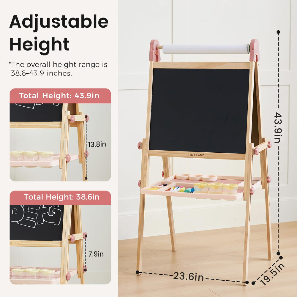 Tiny Land easel with kids drawing and learning accessories for family use