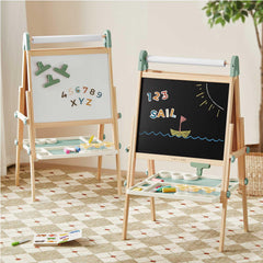 Tiny Land double-sided magnetic easel for versatile learning and play.