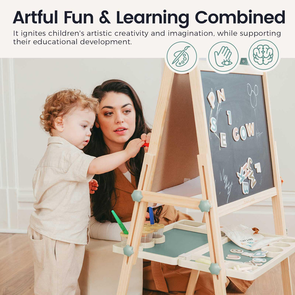 Tiny Land magnetic letters support early spelling and alphabet exploration.