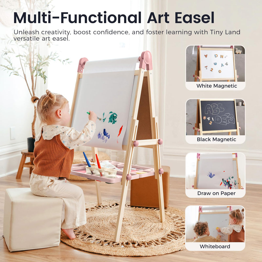 Tiny Land easel with paper roll for endless art projects
