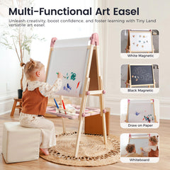 Tiny Land easel with paper roll for endless art projects