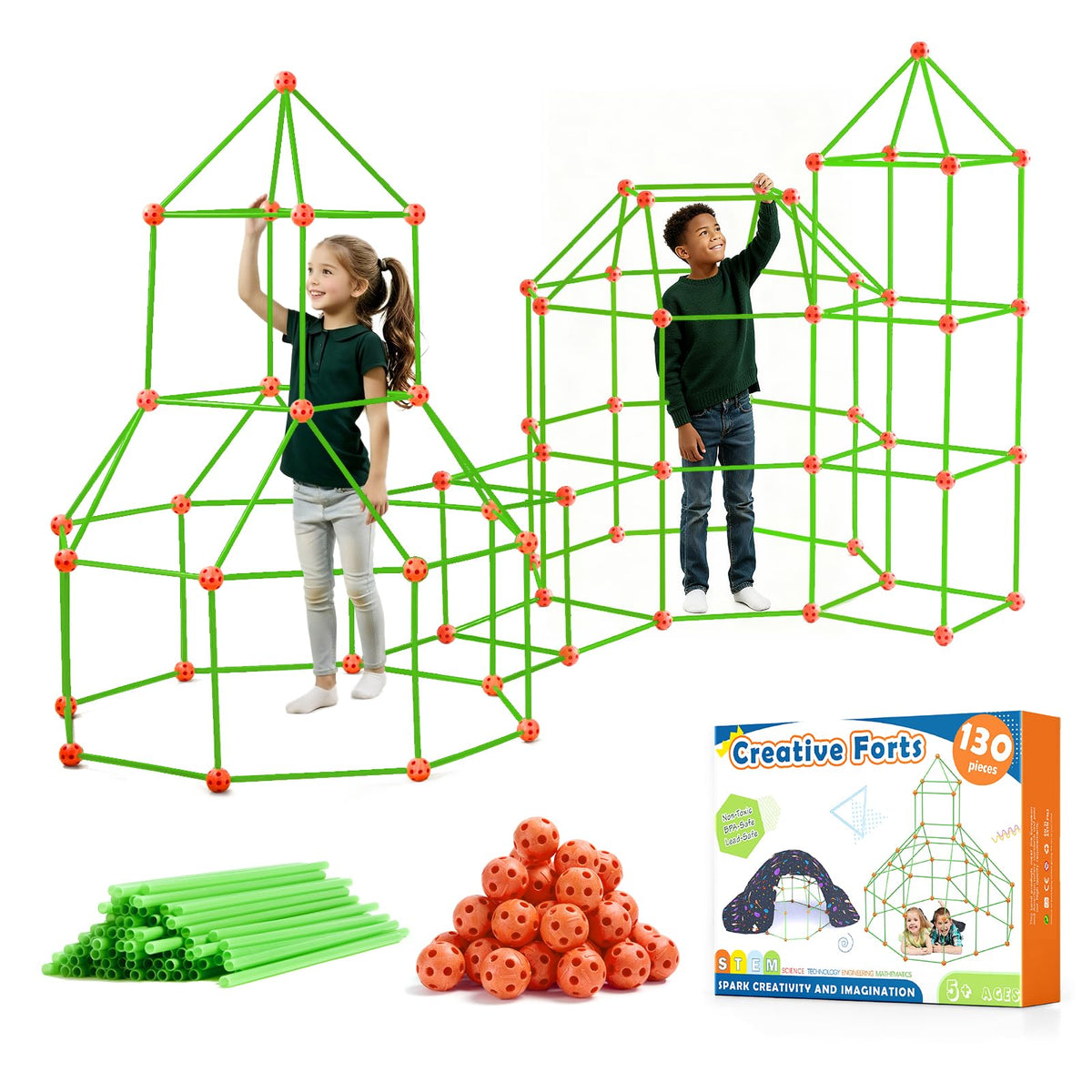Tiny Land Fort Building Kit assembly helps kids craft sturdy, imaginative structures.