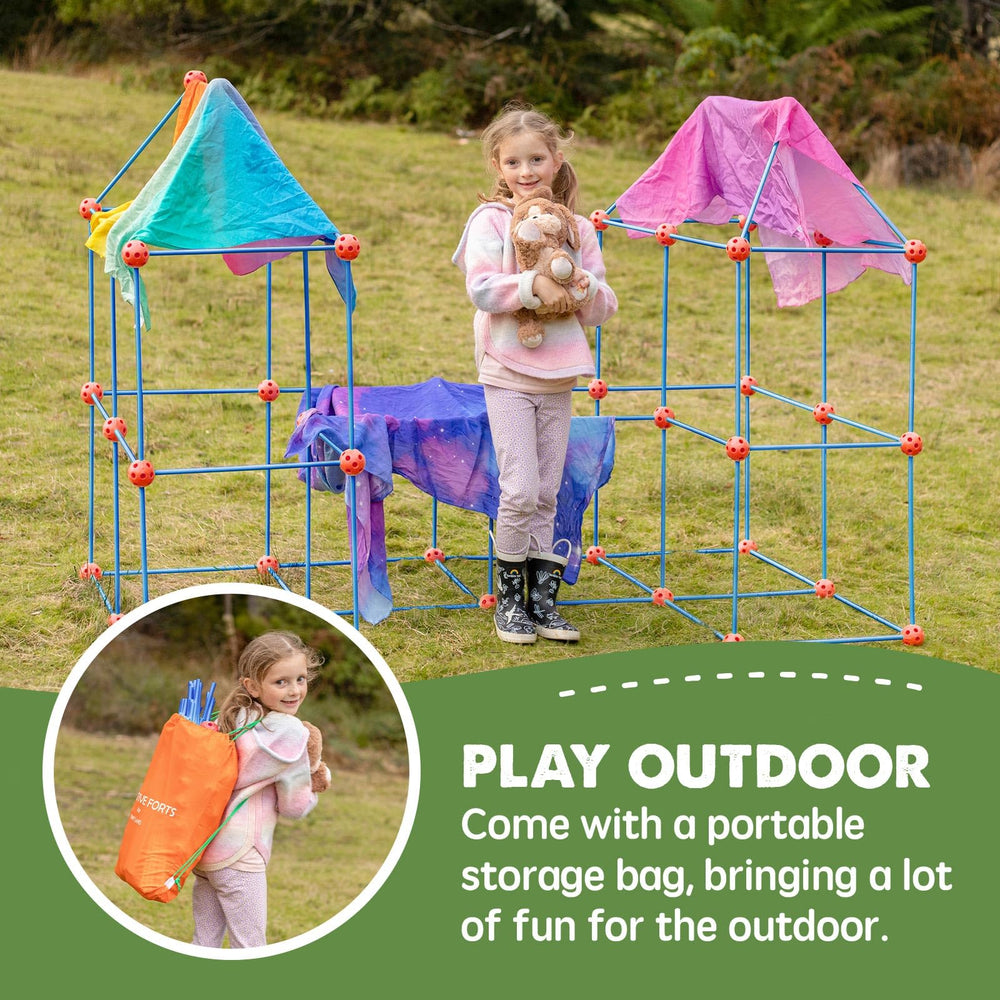 Tiny Land fort-building-kit-balls shown for flexible, colorful builds