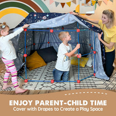Tiny Land kids building a fort for family play sessions