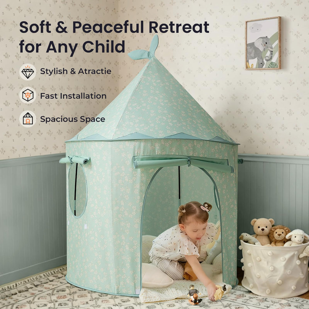 Tiny Land Play Tent easy-setup design enables quick, tool-free setup for spontaneous play