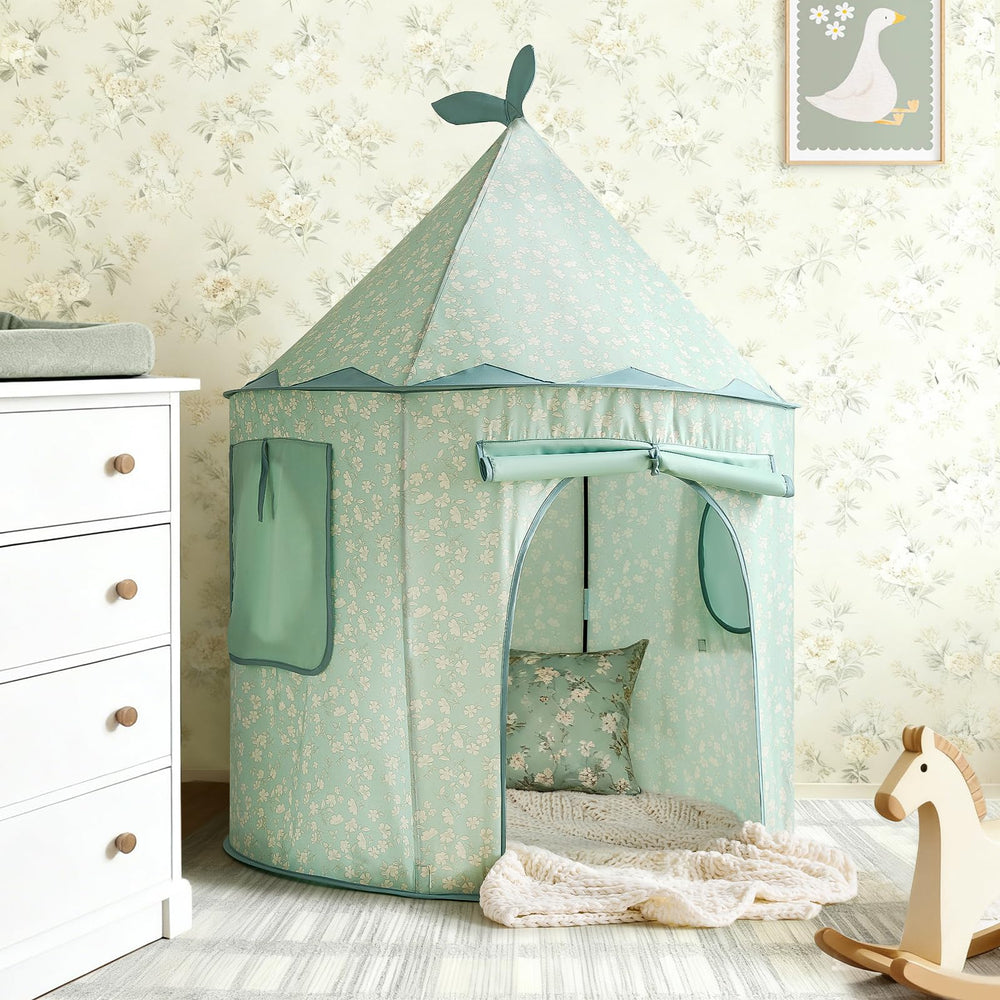 Tiny Land Tent folded storage bag keeps play space tidy and portable