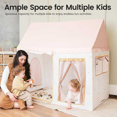 Tiny Land Kids Tent with windows and curtains for ventilation and comfort