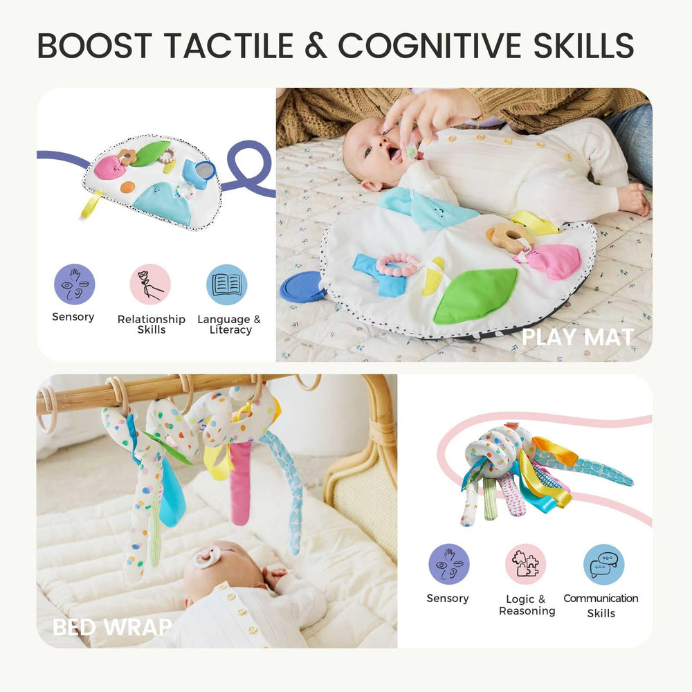 Tiny Land rolling bell adds gentle auditory cues during baby play.