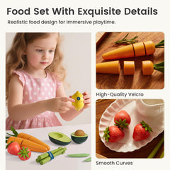 Tiny Land onion wooden vegetable supports sorting and imaginative cooking play.