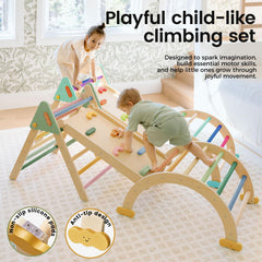 Tiny Land Pikler Triangle anti-tip rocker for safe climbing sessions