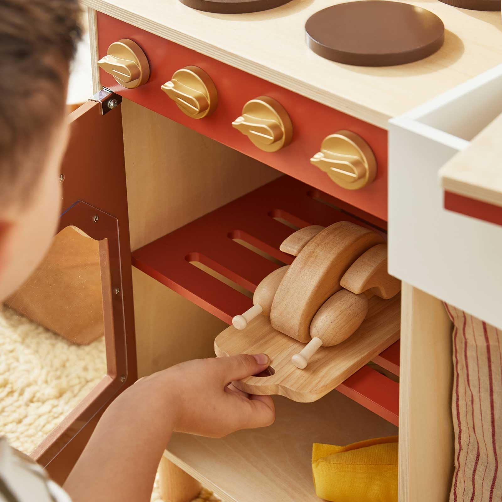 Tiny Land easy-assembly wood kitchen with guided setup