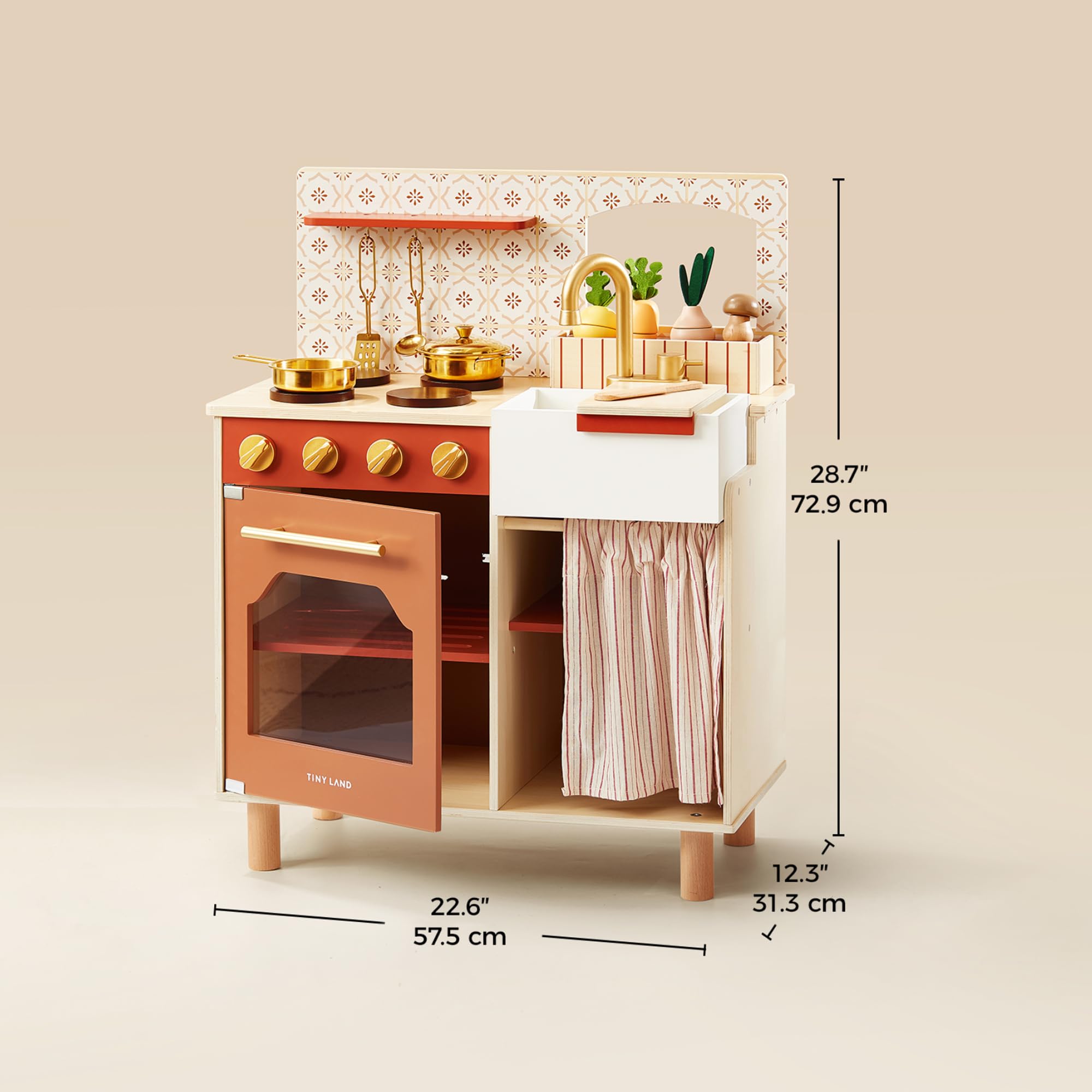 Tiny Land natural wood finish with polished edges