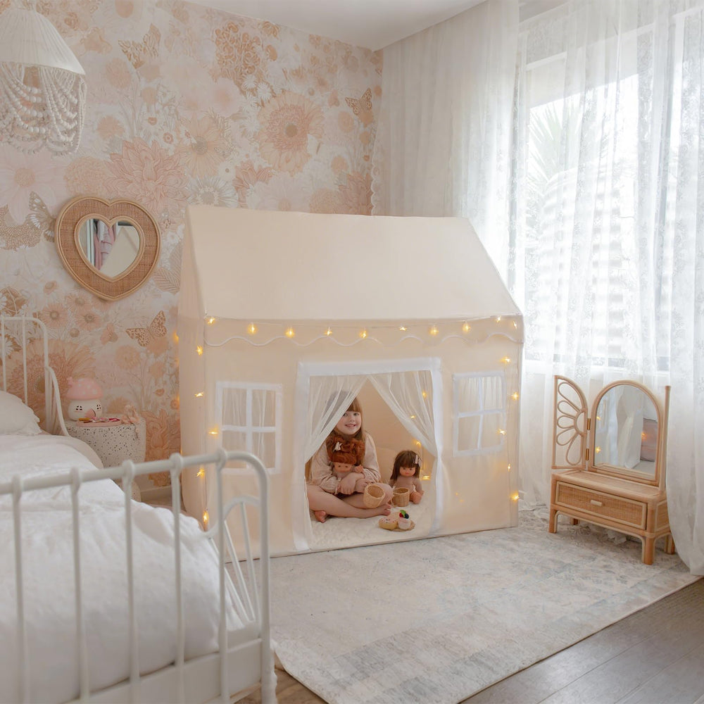 Tiny Land play tent padded mat offers a soft, comfortable space for naps