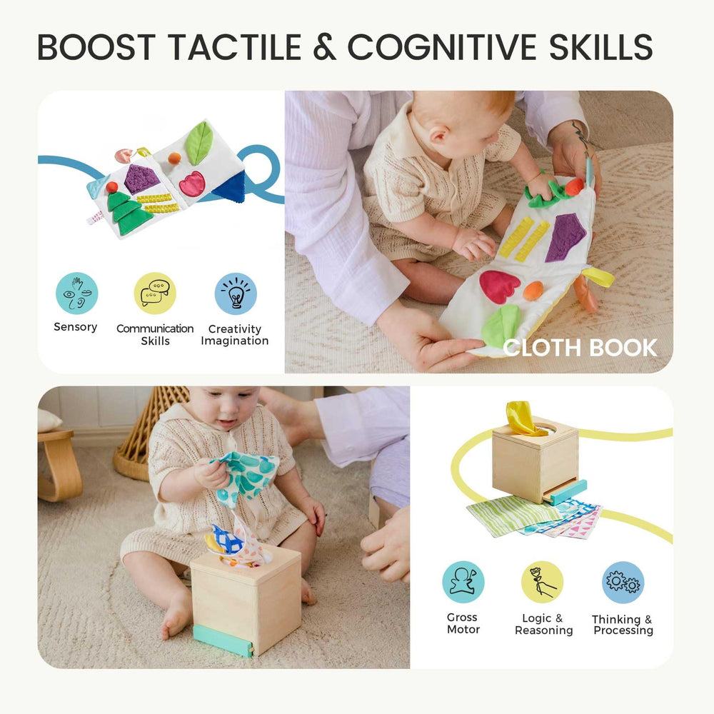 Tiny Land silicone geometric shapes ideal teether and stacking toys