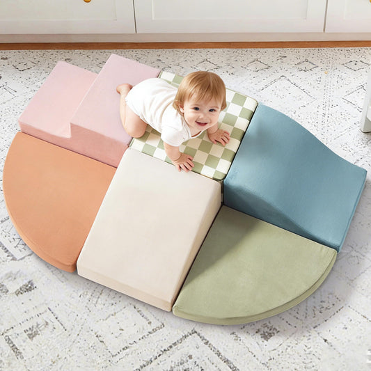 Tiny Land soft foam climbing blocks assembly setup supports safe indoor play and exploration