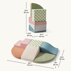 Tiny Land velcro connection blocks maintain stability during play