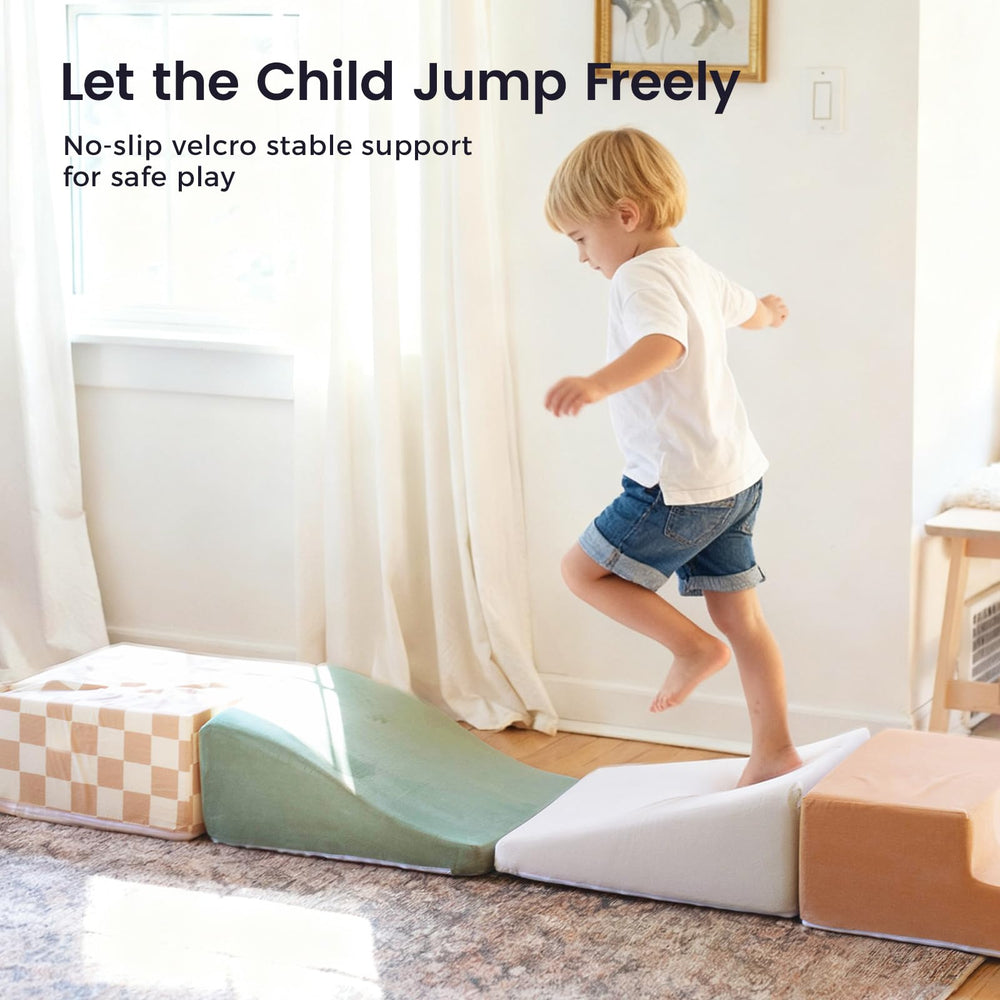 Tiny Land foam blocks waves enabling versatile routes for active learning