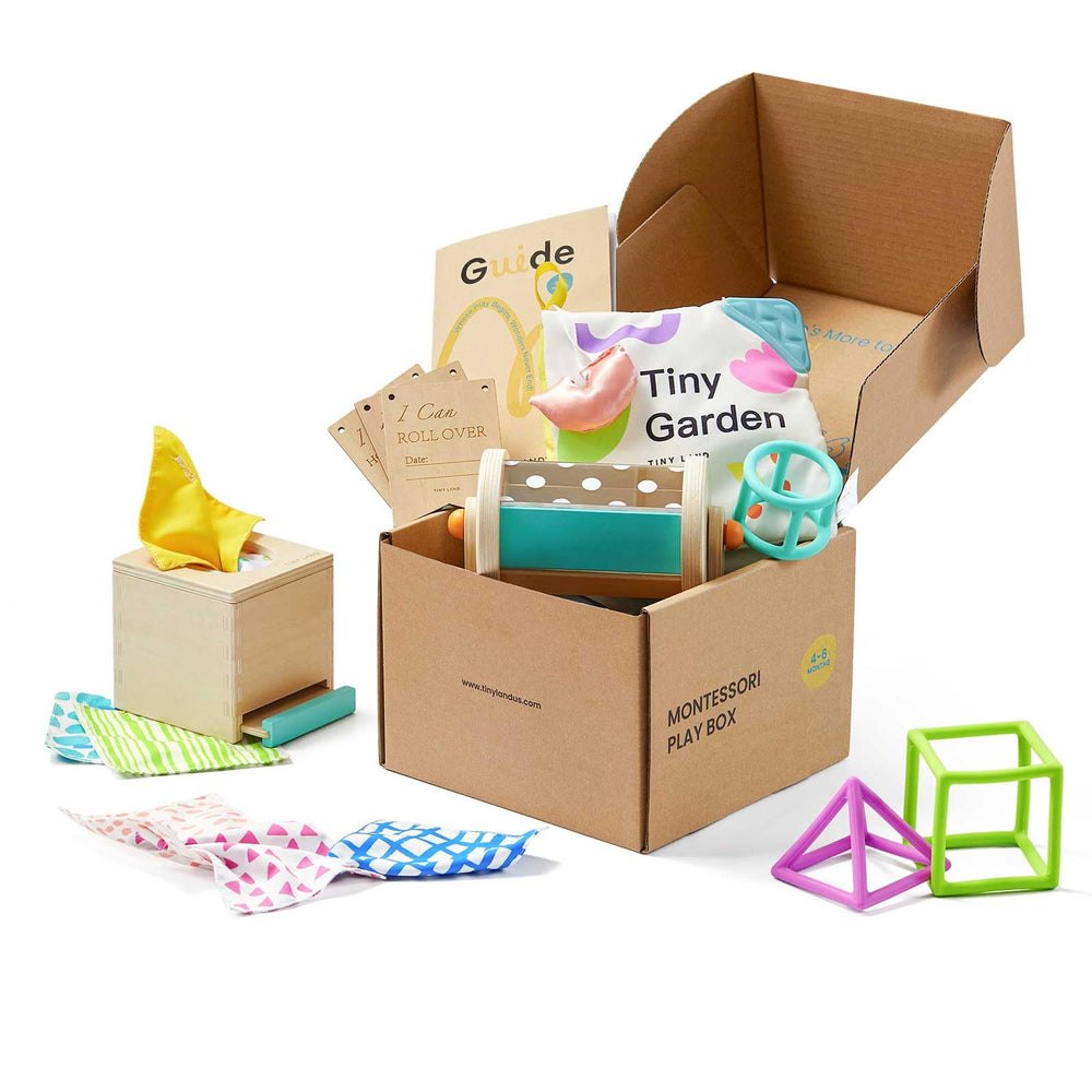 Tiny Land textile drum for baby cause-and-effect play during tummy time