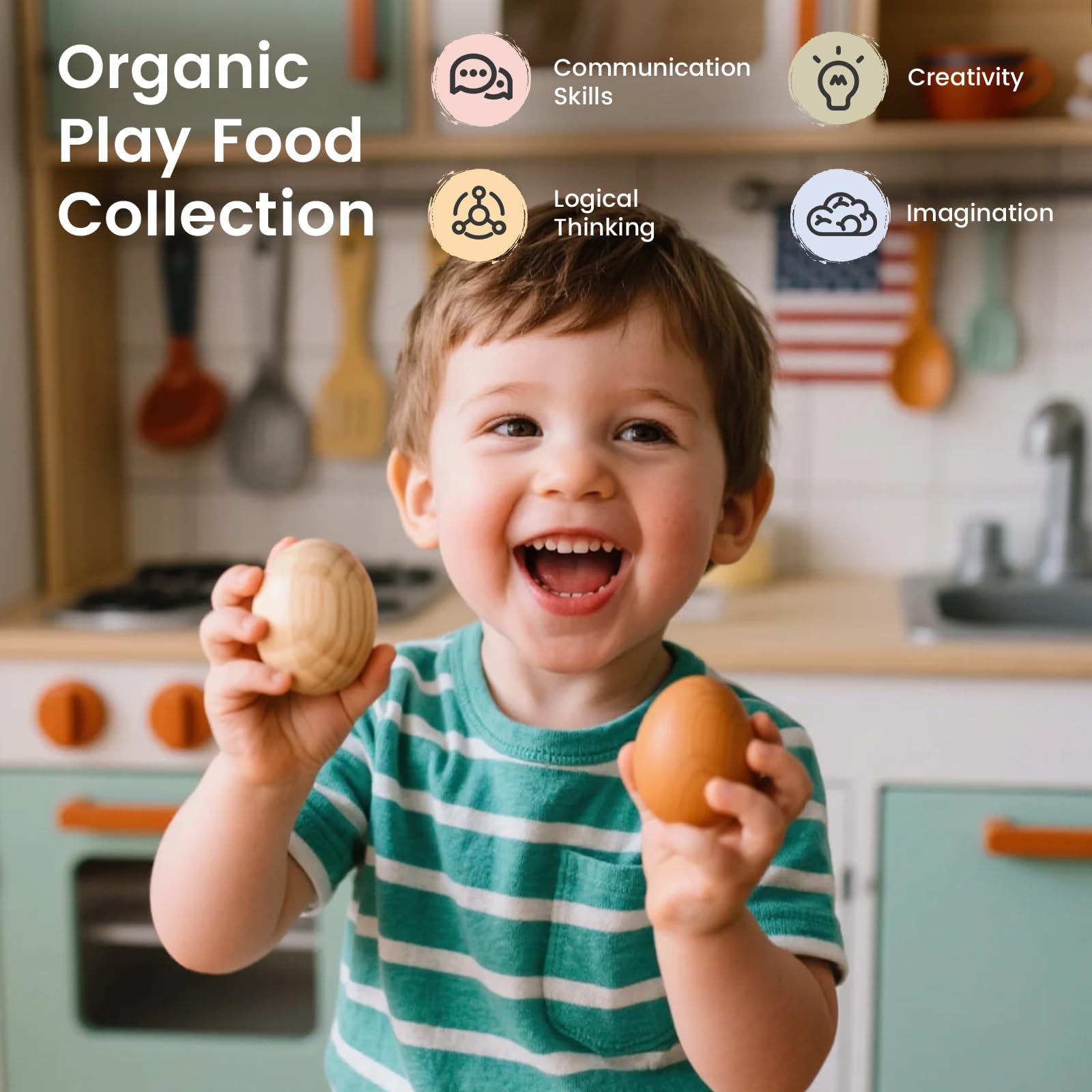 Tiny Land two-tone egg shells for realistic farm vibes and safe play.