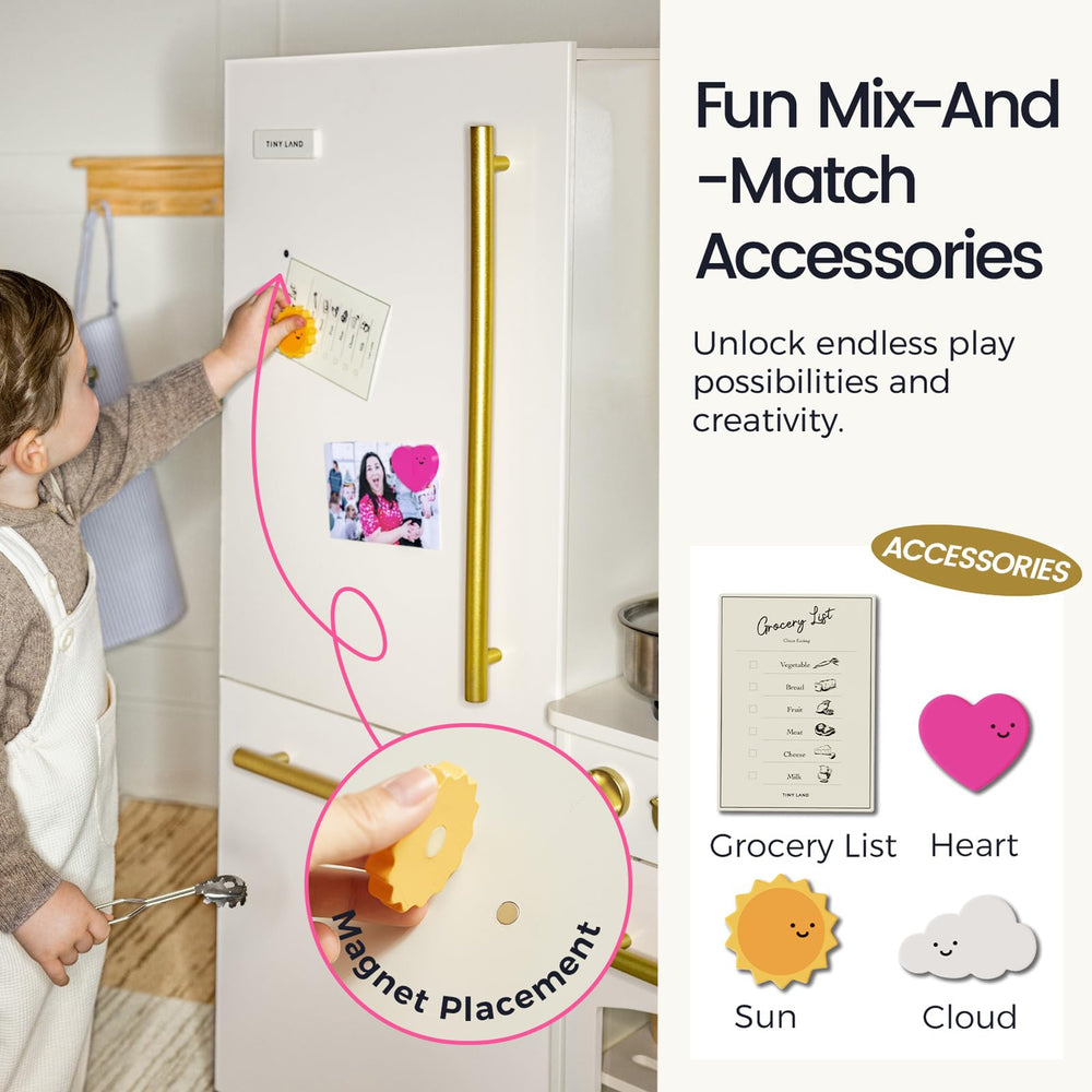 Icebox feature adds lifelike cooling to Tiny Land fridge.