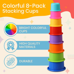 Tiny Tinker stacking cups bath time fun adds splashy engagement for little ones.
