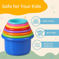 Tiny Tinker Montessori-inspired cups encourage independent play and problem solving during nesting.