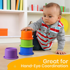 Tiny Tinker safe BPA-free cups prioritize gentle, kid-friendly exploration during open-ended play.