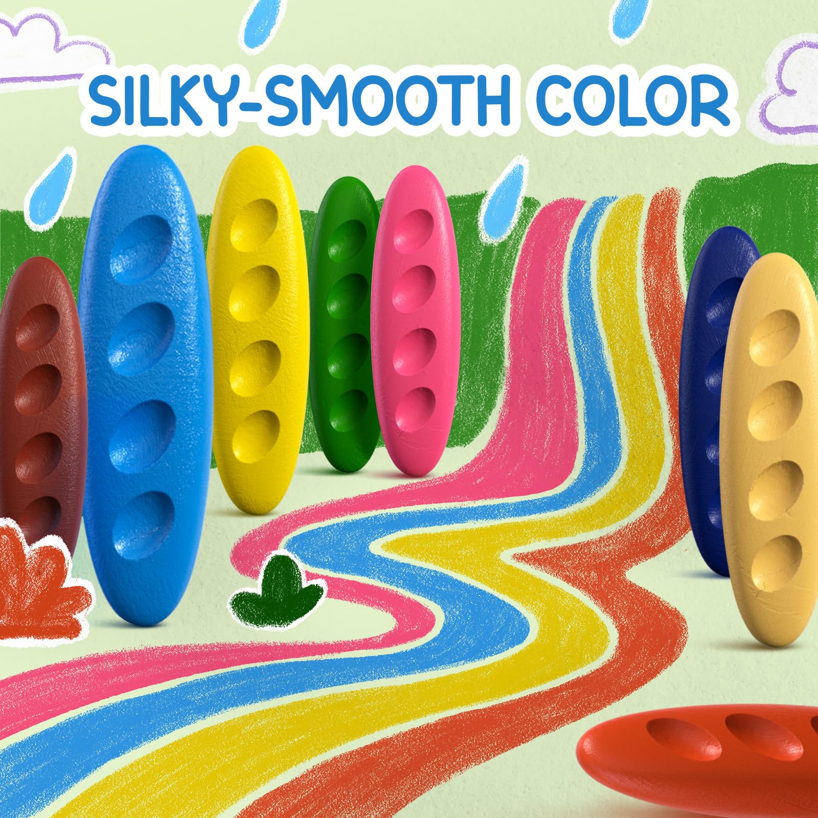 TinyGeeks ergonomic peanut shape for comfortable grip during drawing