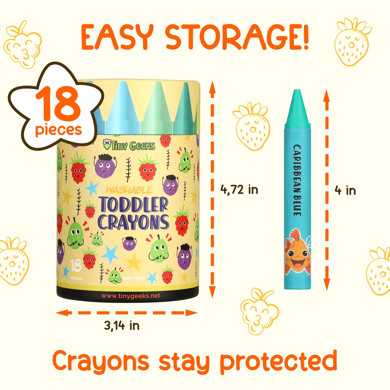 TinyGeeks durable construction withstands enthusiastic coloring sessions