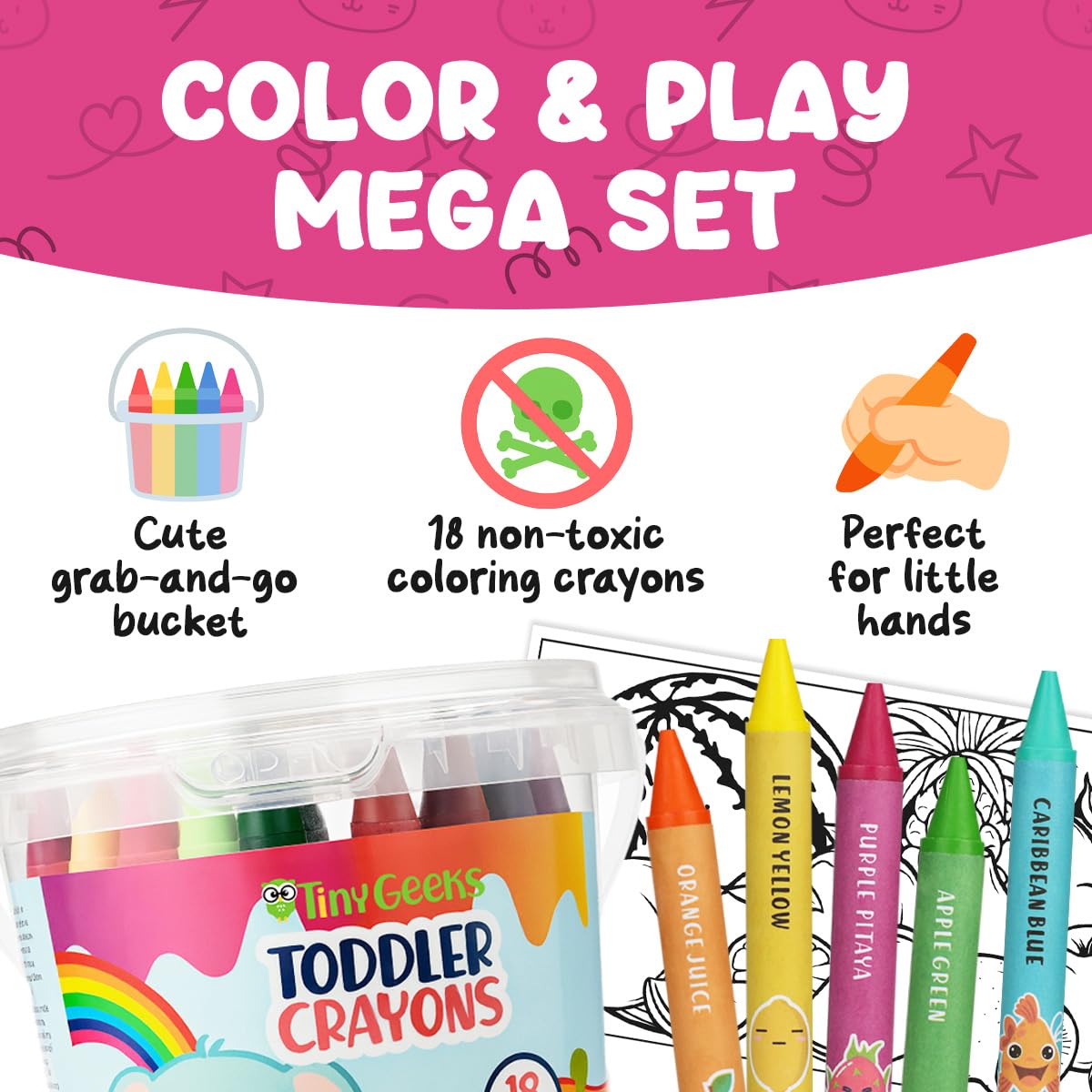 TinyGeeks easy-grip crayons ideal for developing fine motor skills