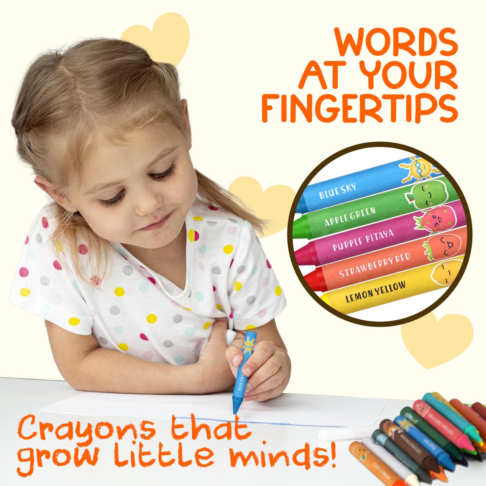 TinyGeeks Jumbo Crayons easy to hold in small hands for confident drawing