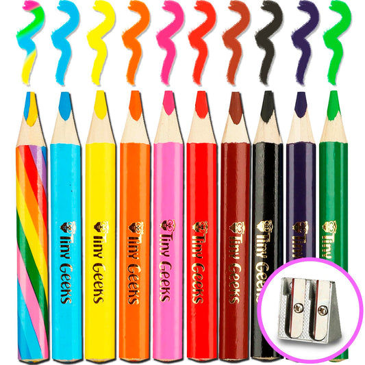 TinyGeeks Jumbo Pencils triangle grip close-up for toddlers
