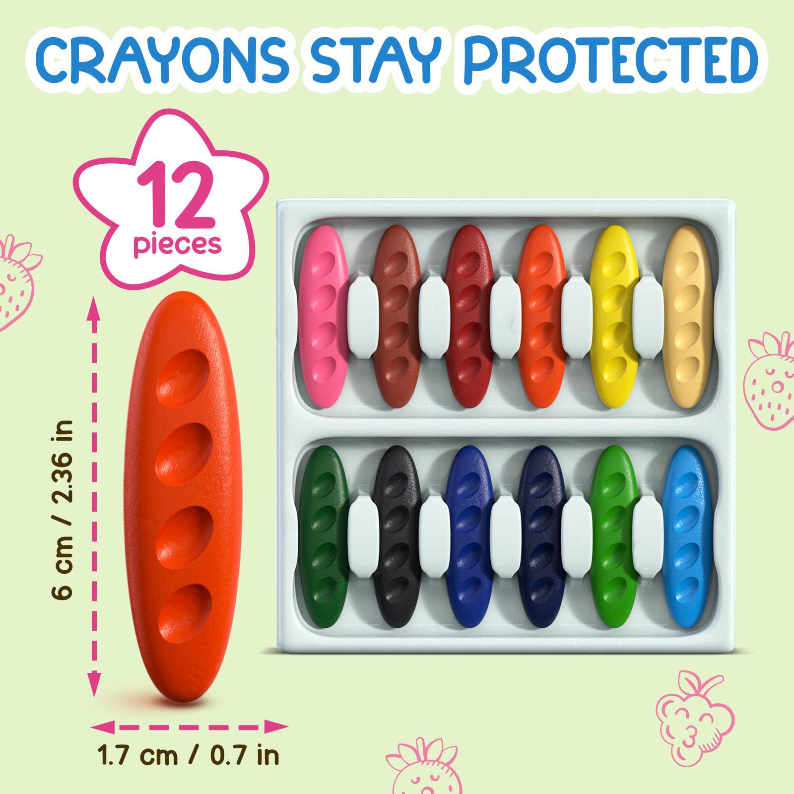 TinyGeeks non-toxic toddler crayons for safe creative play
