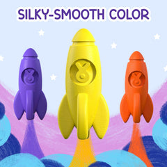 TinyGeeks rocket crayons showcase varied colors for color recognition.