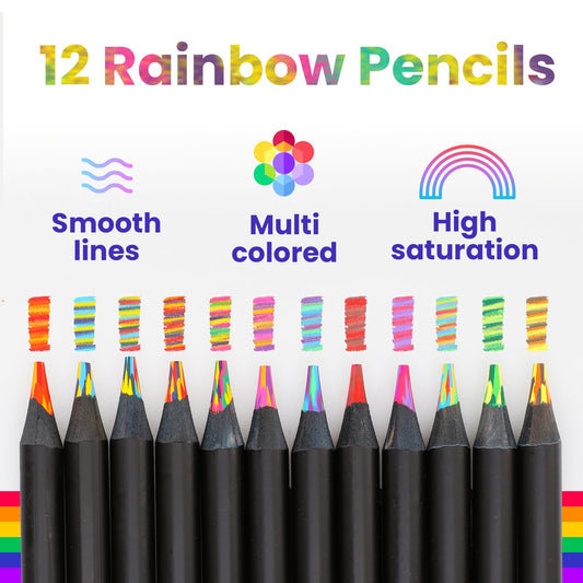 TinyGeeks smooth-lead rainbow pencils deliver silky application for quick sketches.