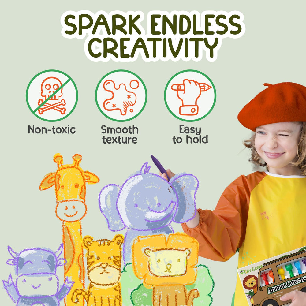 TinyGeeks Vibrant colors inspire imaginative drawings and storytelling.