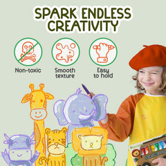 TinyGeeks Vibrant colors inspire imaginative drawings and storytelling.