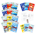 TINYMILLS airplane coloring books set for travel-friendly coloring on flights