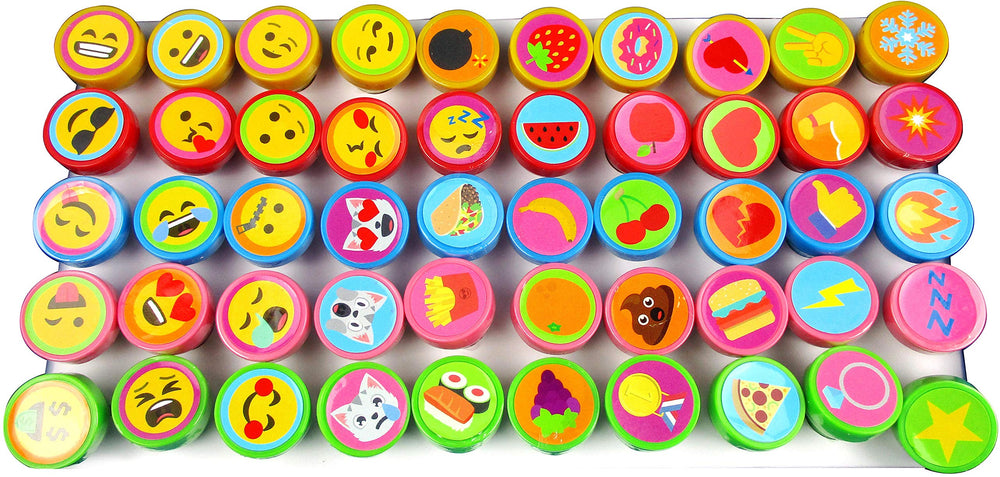 TINYMILLS emoticons stamps ideal as party favors for birthdays and piñatas.