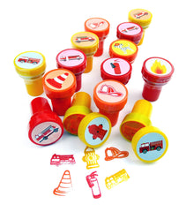 TINYMILLS firetrucks party ideas display, perfect for party crafts and decorations.