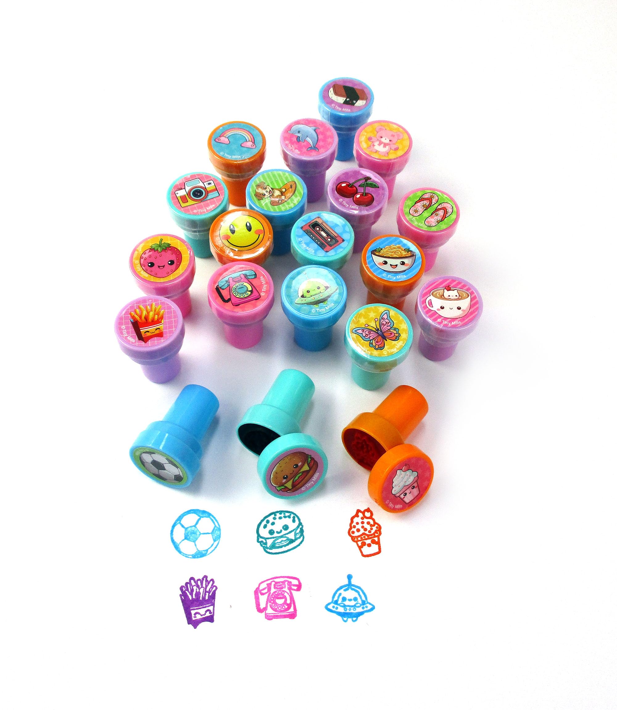 TINYMILLS kid-friendly stamps designed for small hands and durability